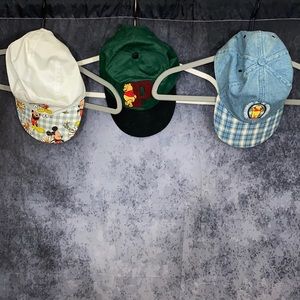 Great condition vintage Winnie the Pooh and Mickey hat bundle